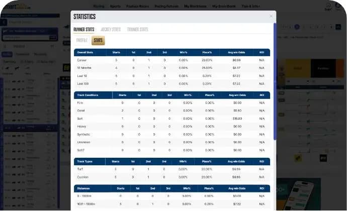 Dynamic Racing Statistics